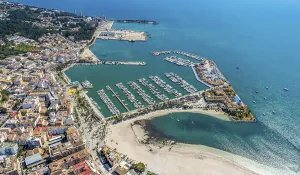 Aerial view, harbour of Alcudia