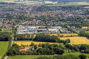Category Cities DE Prints: Aerial view, Haus Hameren, former moated castle