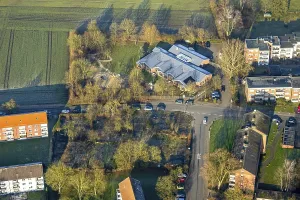 Aerial view, Heilig Kreuz catholic kindergarten