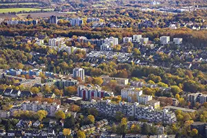 Aerial view, high-rise buildings MarkstraBe