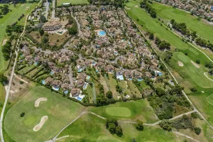 Aerial view, holiday resort at the golf course Golf Santa Ponca