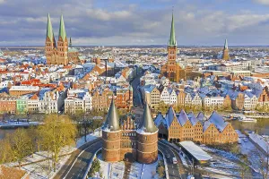 Aerial view over Holsten Gate, St