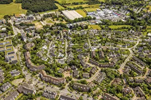 Aerial view, housing estate district Winster