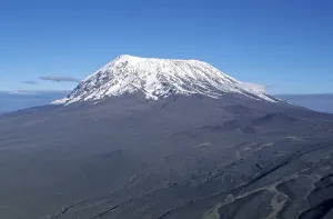 Category Mountain Landscapes Prints: Aerial view of Kilimanjaro, snow-covered volcanic cone