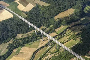 Aerial view of the Kocher Valley Bridge