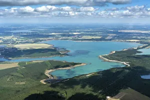 Aerial view of Lake Sedlitz, chain of lakes