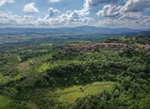 Aerial view of the landscape around Monteleone d'Orvieto