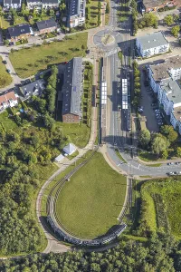 Aerial view, light rail, Lohmannshofschleife