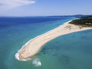 Aerial view with lighthouse, Cape Possidi