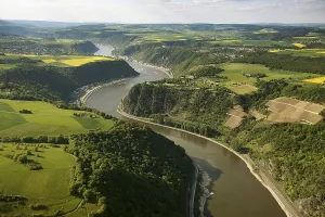 Aerial view, Loreley rock, Oberwesel