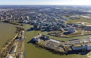 Aerial view, Media Harbour, Hyatt Regency Dusseldorf