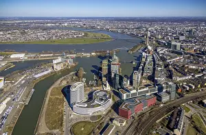 Aerial view, Media Harbour, Hyatt Regency Dusseldorf