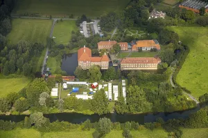 Aerial view, moated castle Oberwerries