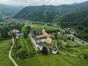 Aerial view of the monastery of Sankt Trudpert