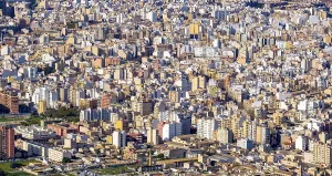 Aerial view, multi-storey residential buildings