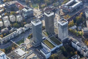 Aerial view of the Mundsburg high-rises