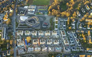 Aerial view, new gymnasium