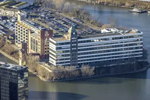 Aerial view, office buildings