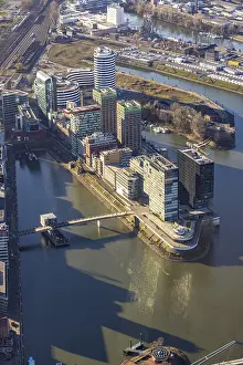 Aerial view, office buildings