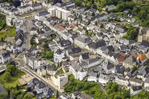 Aerial view, old town view with Groten Tower and Sauerland Museum