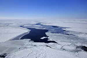 Aerial view, pack ice, Magdalen Islands