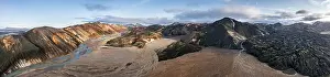 Aerial view, Panorama, Dramatic volcanic landscape