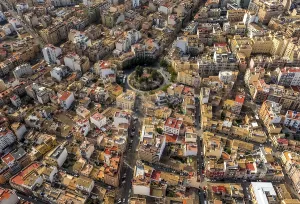 Aerial view, Placa de Miquel Dolc