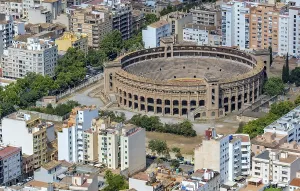 Aerial view, Placa de toros de Palma