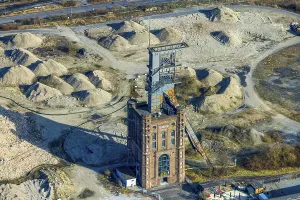Aerial view, former Prosper colliery with Malakow tower
