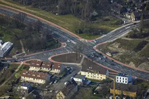 Aerial view, redesign of the intersection of Fritz-Schupp-StraBe and WarbruckstraBe