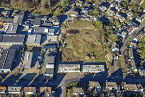 Aerial view, refugees container village