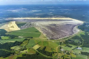 Aerial view of Reichwalde opencast lignite mine