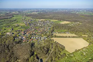 Aerial view, residential area, local view Cappenberg