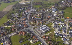 Aerial view, residential area local view district Dolberg