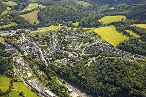 Aerial view, residential area, view of Oberbonsfeld district