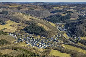Aerial view, residential area, view of Stachelau district