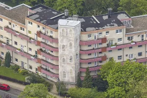 Aerial view, residential building ParacelsusstraBe