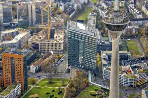 Aerial view, Rhine Tower spire
