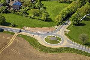 Aerial view, roundabout Deller StraBe and Hagener StraBe LandesstraBe L528