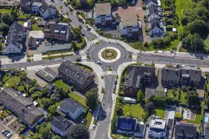 Aerial view, roundabout HackfurthstraBe and Kirchhellener Ring