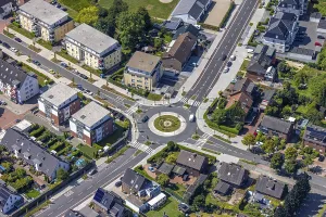 Aerial view, roundabout HackfurthstraBe and Kirchhellener Ring