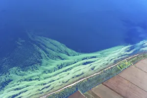 Aerial view of a sand hook in the Baltic Sea