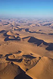 Aerial view, sanddunes in the Namib desert