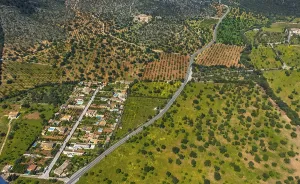 Aerial view, settlement urbanisation son Maxella