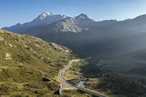 Aerial view of Simplon mountain pass