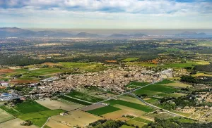 Aerial view of Sineu, Sineu, Majorca