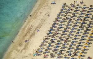 Aerial view, Sun loungers
