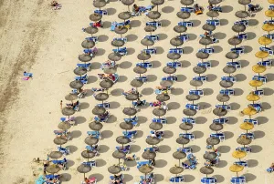 Aerial view, Sun loungers