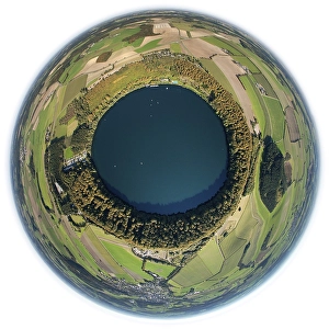 Category Mountain Landscapes Prints: Aerial view, taken with a fisheye lens