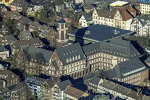 Aerial view, town hall city administration